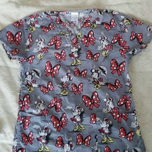 Minnie Mouse Small Scrub Top